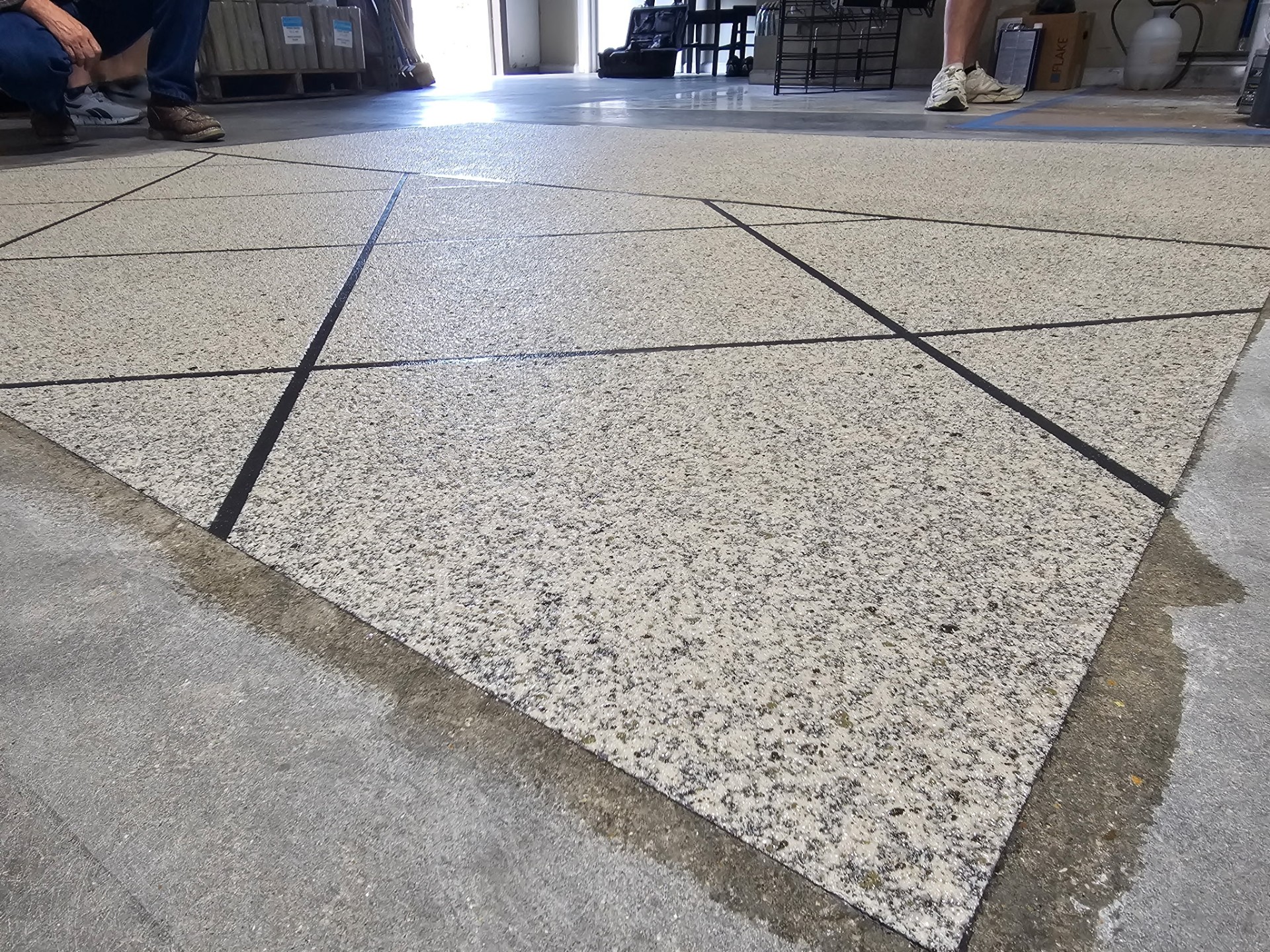 Hallmark coating detail with diamond-scored pattern